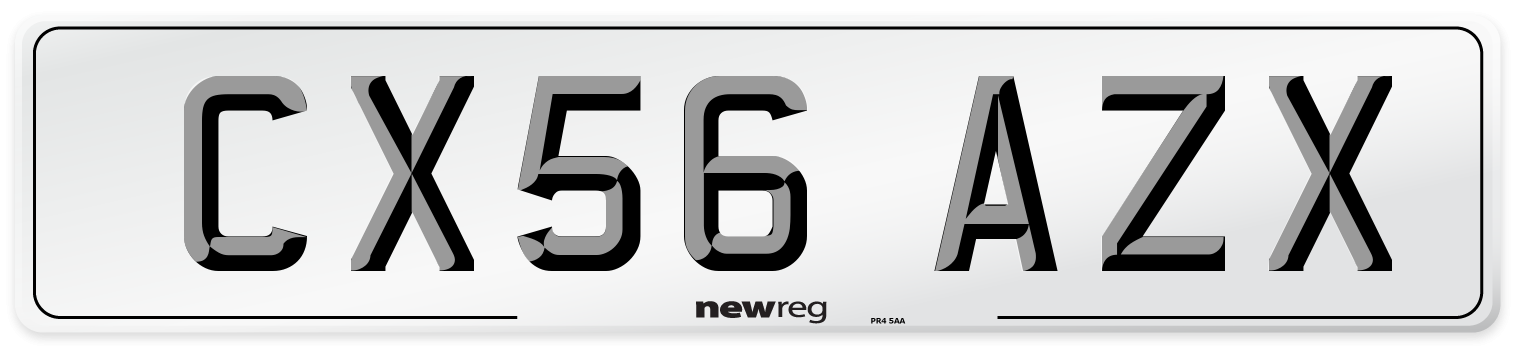 CX56 AZX Number Plate from New Reg